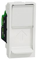 Розетка компьютерная без рамки Schneider Electric Unica Modular 1-м. 1 мод. RJ45 6e белый